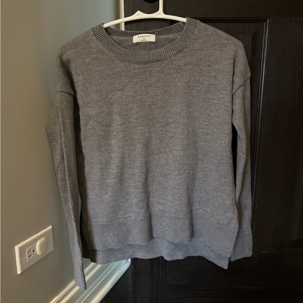 Excellent condition Babaton Classic Gray Crewneck Sweater
